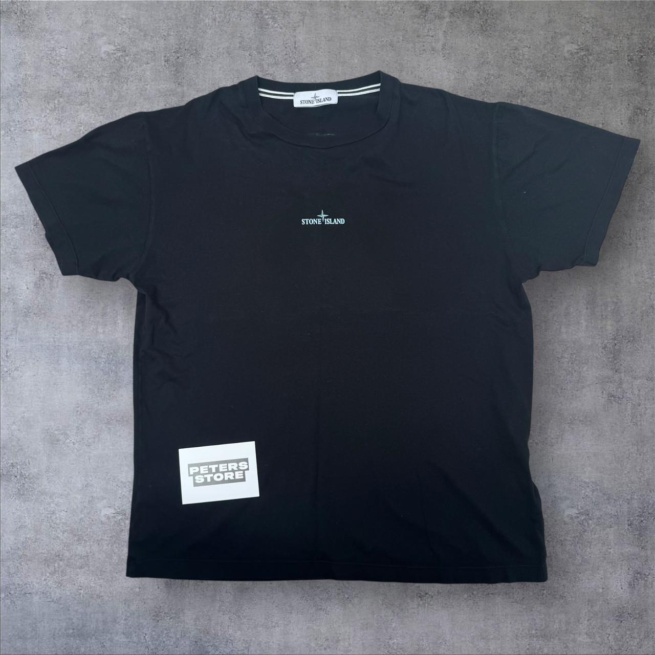 Stone Island T-Shirt Men’s Large Black Big Compass Back Print Tee RRP £195