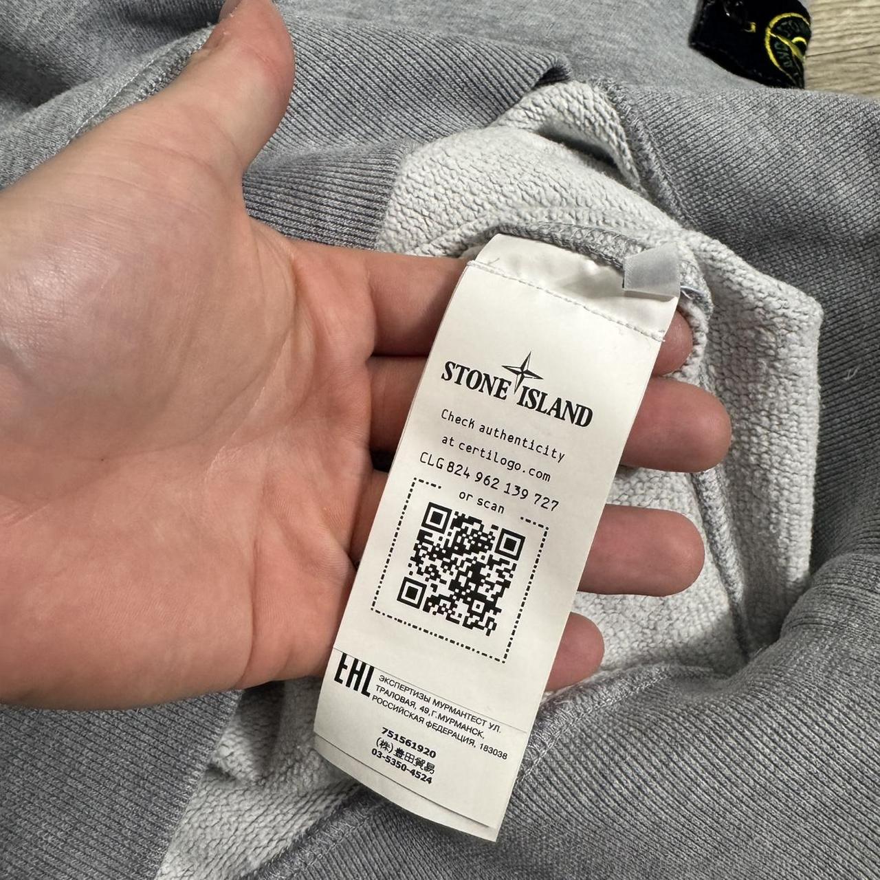 Stone Island Grey Quarter Zip Jumper