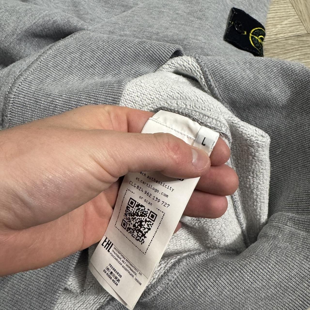Stone Island Grey Quarter Zip Jumper