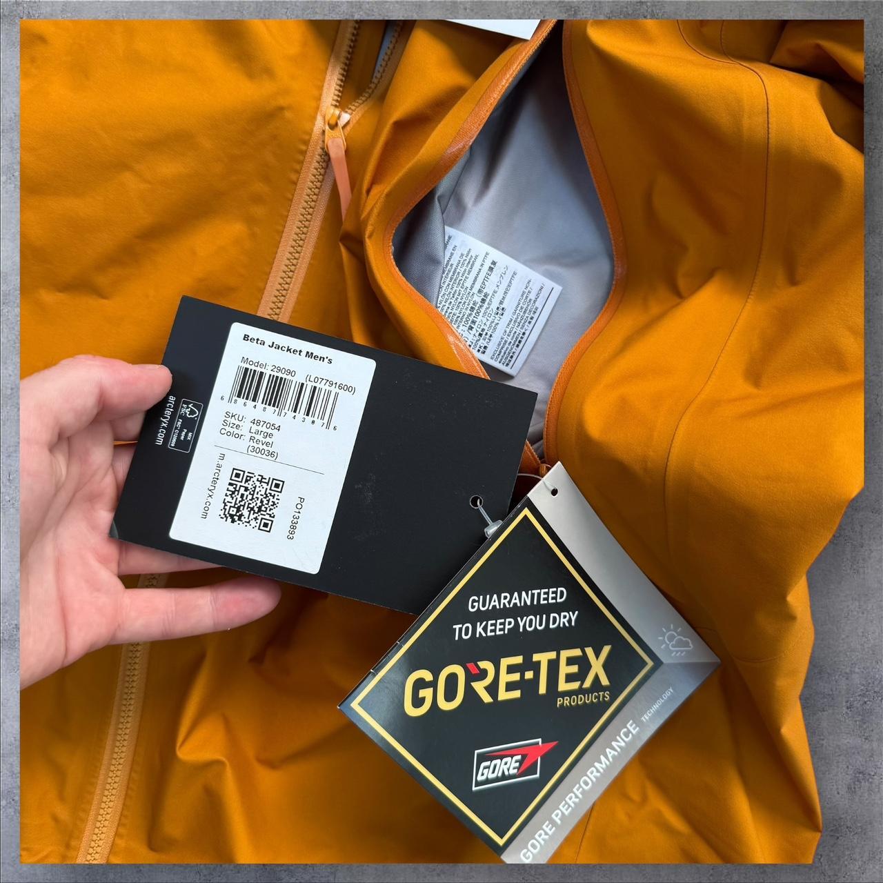 Arc’teryx Beta Jacket BNWT Men’s Large Orange Gore-Tex Waterproof Shell RRP £400