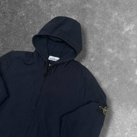 Stone Island Light Soft Shell-R Hooded Jacket Men's XL Navy
