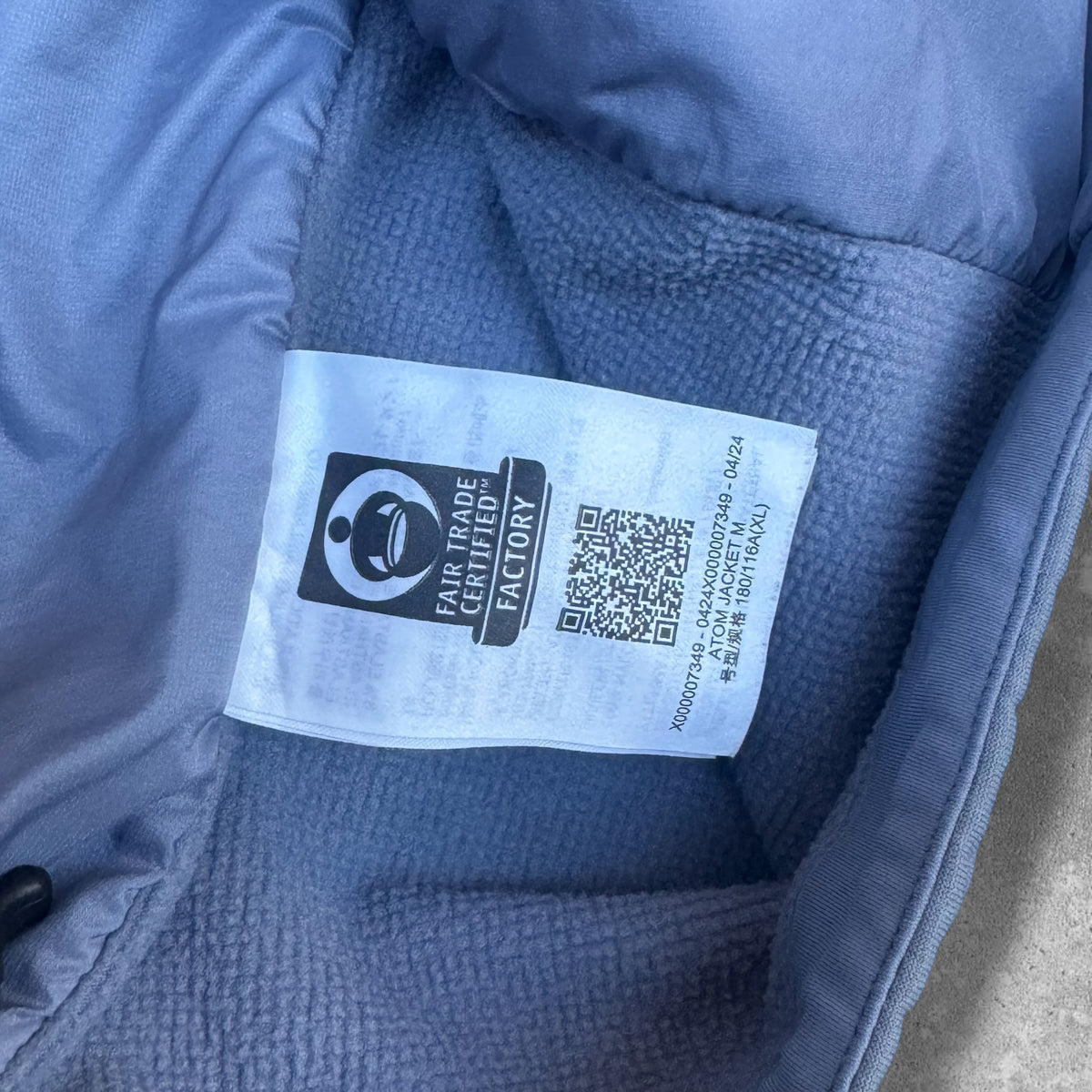 Arc'teryx Atom Jacket Men's XL Blue 2024 Insulated Jacket