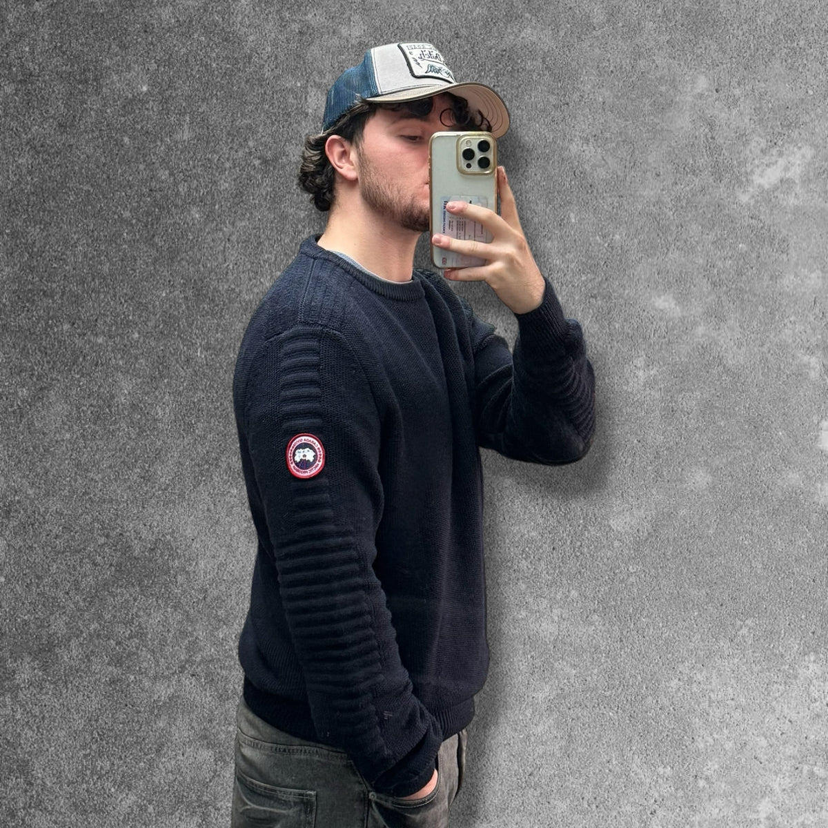 Canada Goose Merino Wool Jumper Navy Men's Medium RRP £325