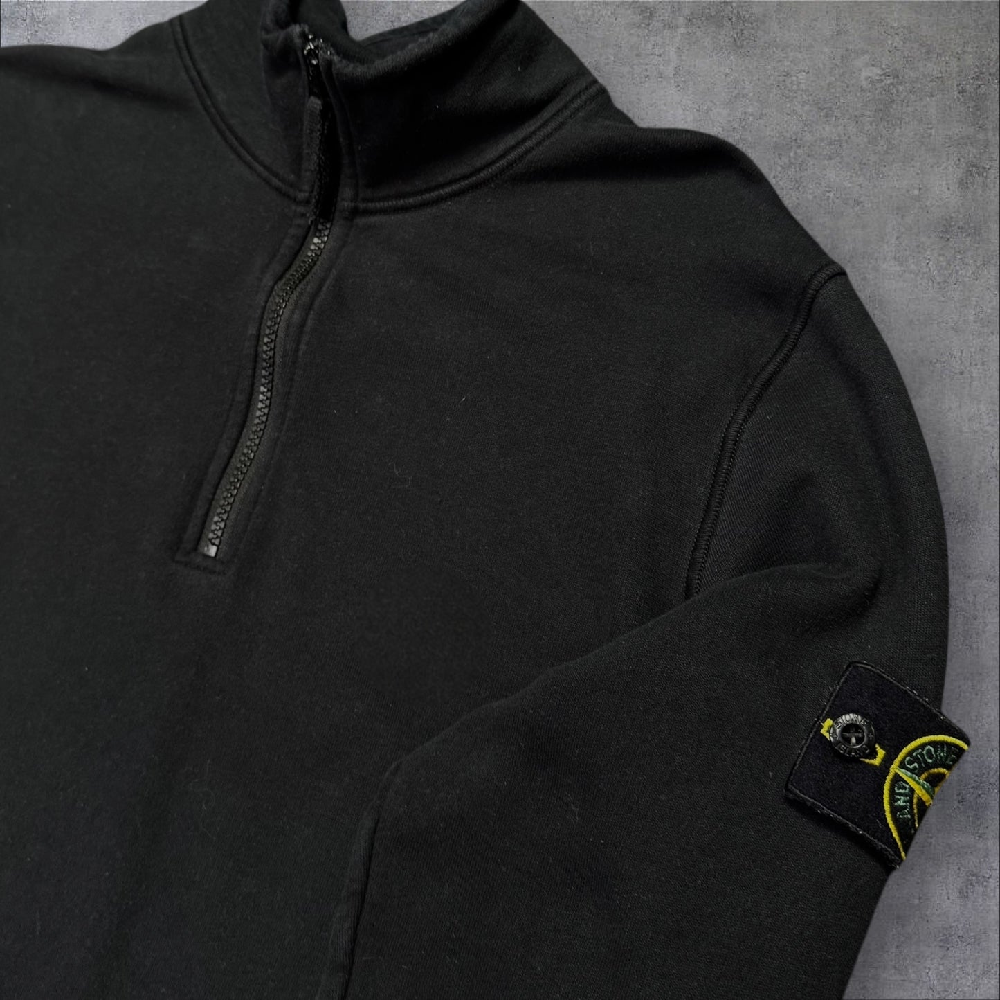 Stone Island Quarter Zip Black Small RRP £325