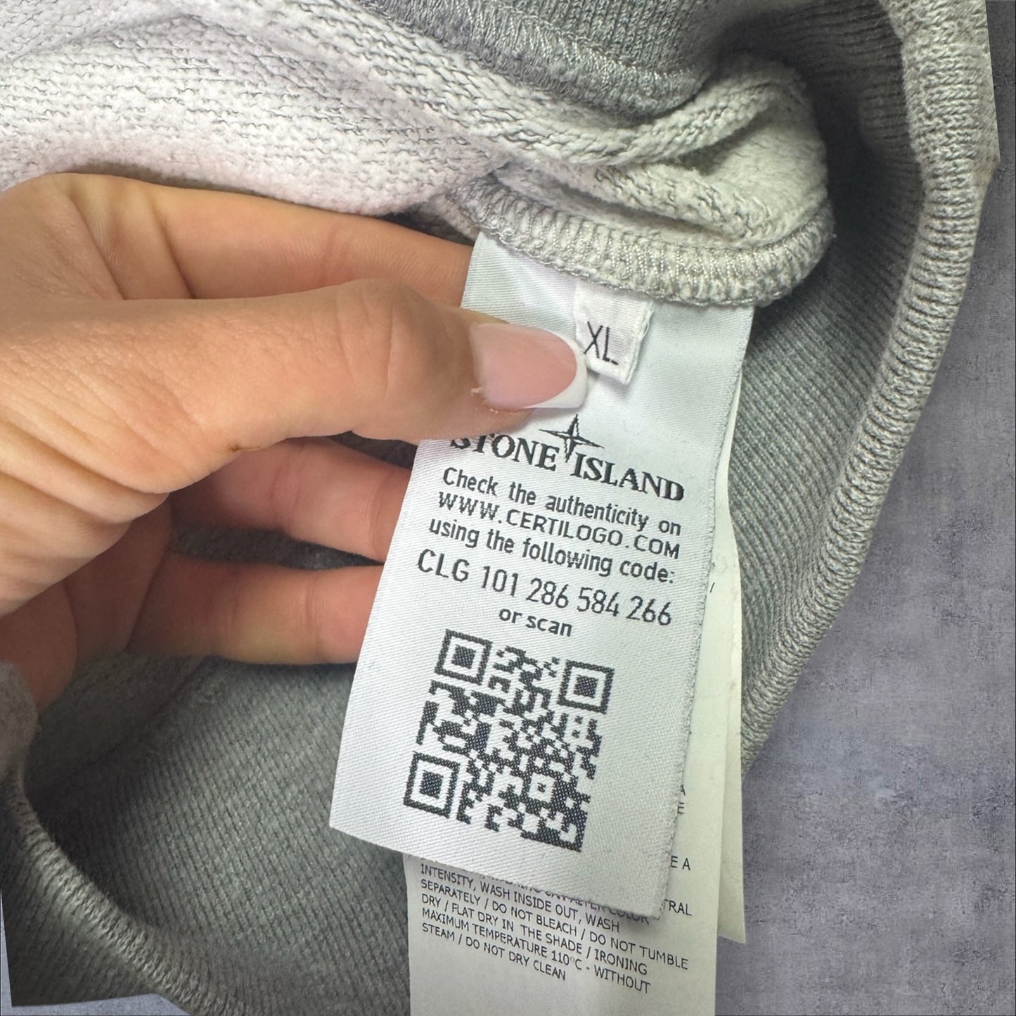 Stone Island Grey Pullover Hoodie Size XL RRP £300+