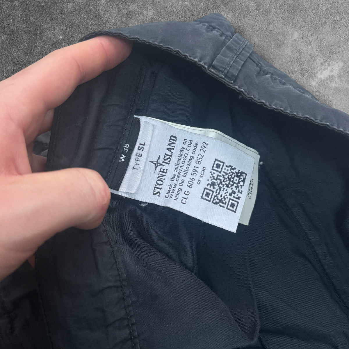 Stone Island Cargos W38 Black Garment Dyed RRP £350