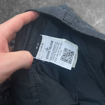 Stone Island Cargos W38 Black Garment Dyed RRP £350