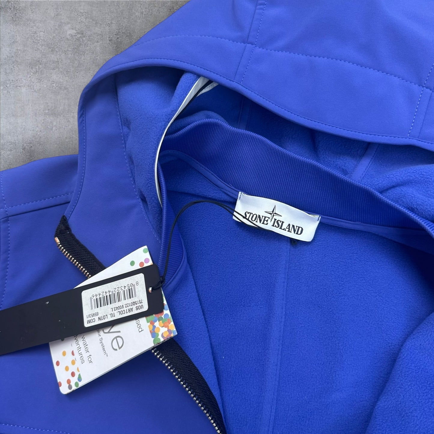 Stone Island Fleece Lined Softshell Ocean Blue Medium BNWT RRP £650