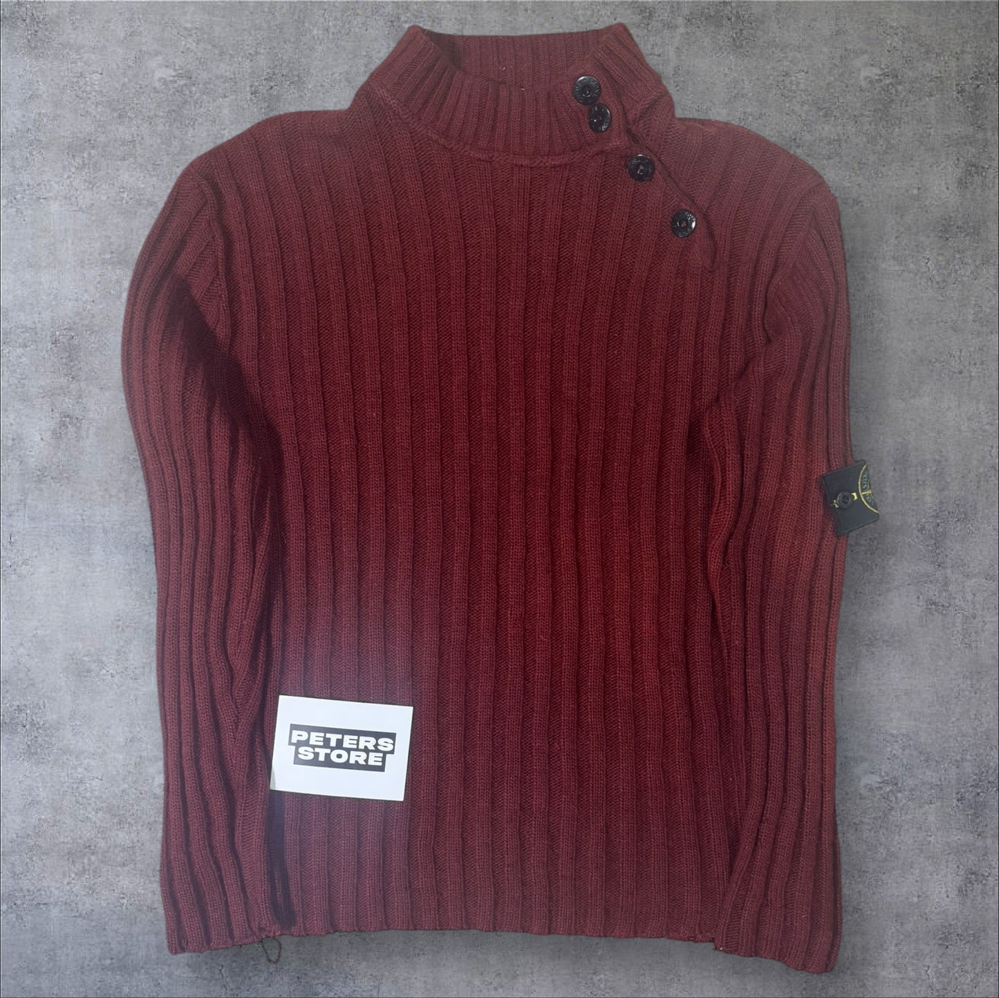 Stone Island 90s Knit Jumper Red RRP £325