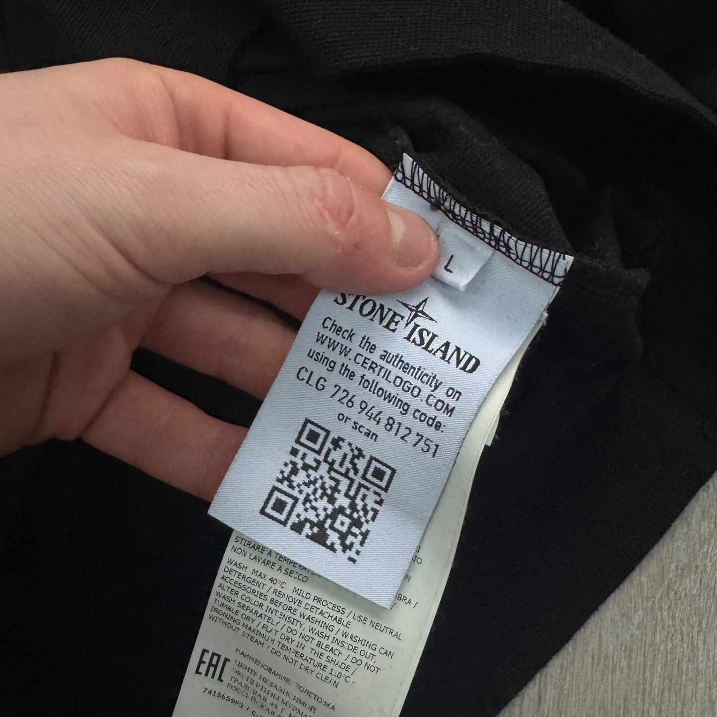 Stone Island Ghost Jumper Black Size Large RRP £550