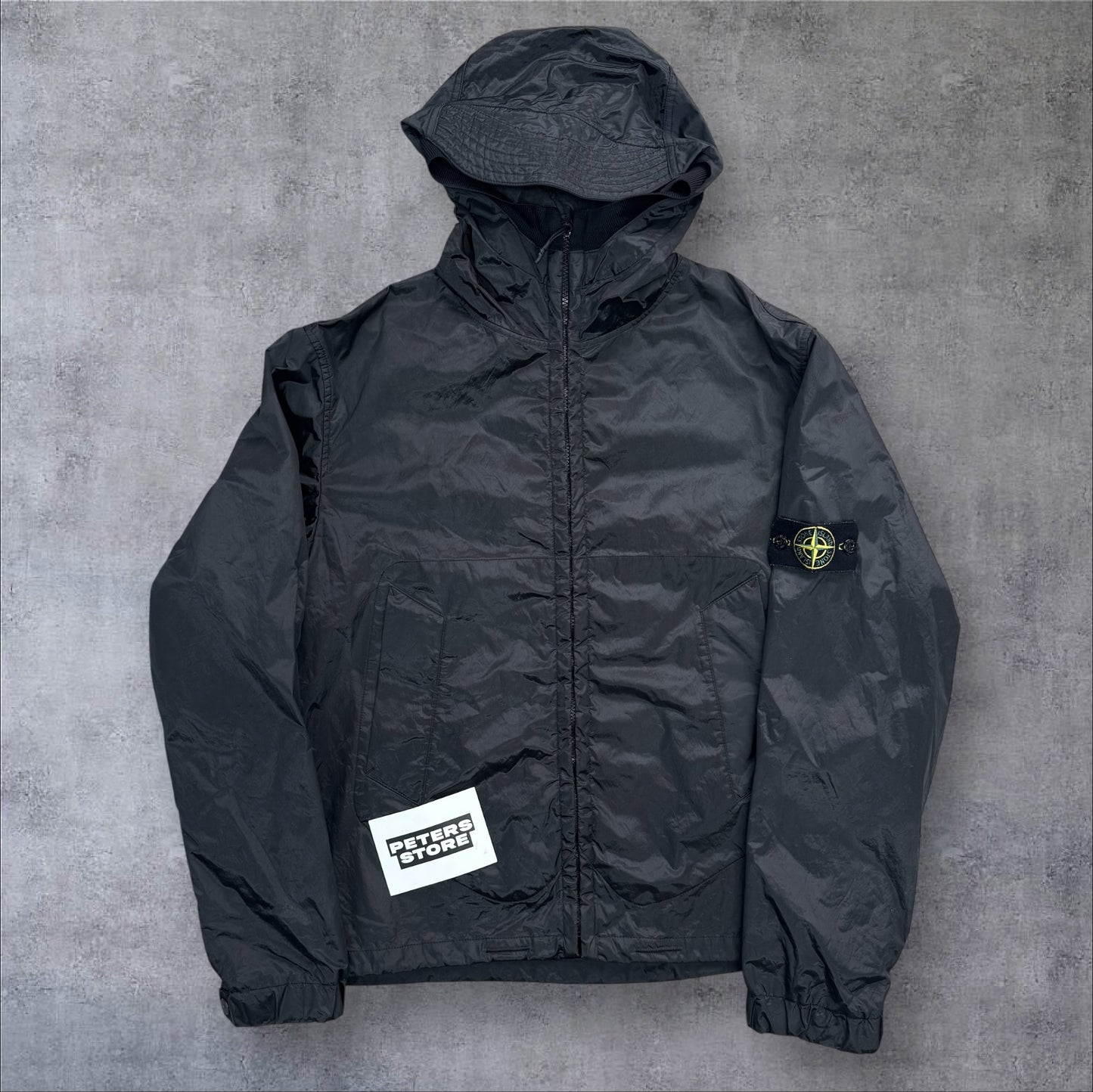 Stone Island Vintage Nylon Zip Up Jacket Black Men’s Medium RRP £495