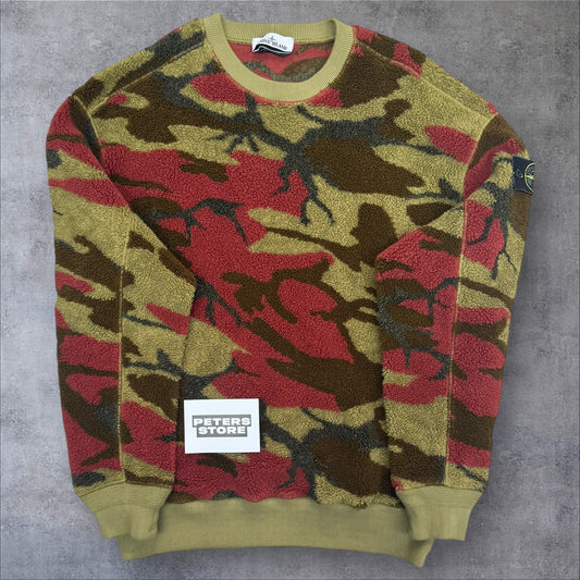 Stone Island Camo Fleece Sweatshirt Medium (Fits Large) RRP £350+