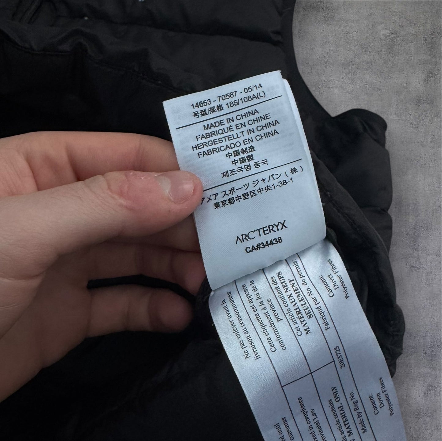 Arcteryx Cerium Gilet Black Mens Large RRP £260