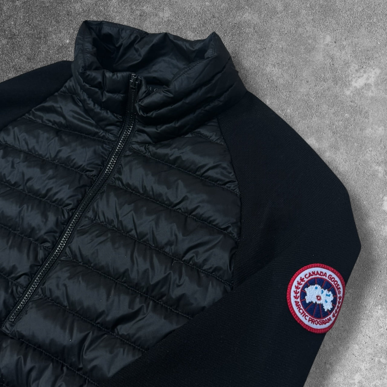 Canada Goose Hybridge Knit Pullover Men's Medium Black Hybrid Down RRP £795