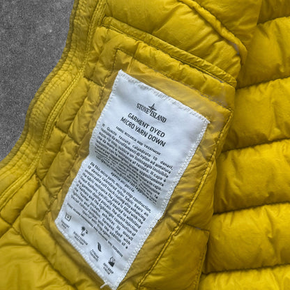 Stone Island Micro Yarn Down Gilet Yellow RRP £450