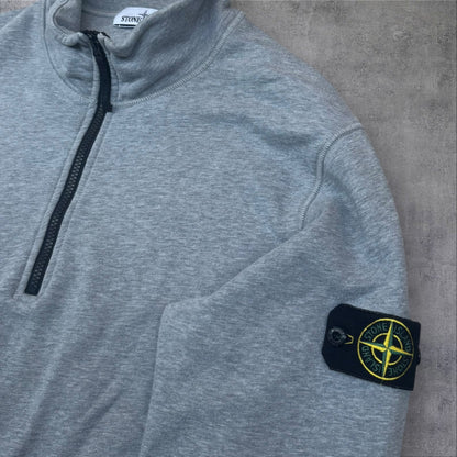 Stone Island Grey Quarter Zip Sweatshirt RRP £350