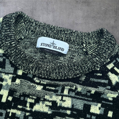 Stone Island Twisted Pixel Camo Jumper Large RRP £365