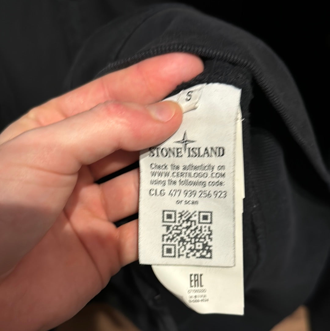 Stone Island Black Zip Up Hoodie