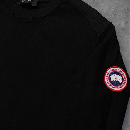 Canada Goose Merino Wool Knit Jumper Medium Black RRP £325