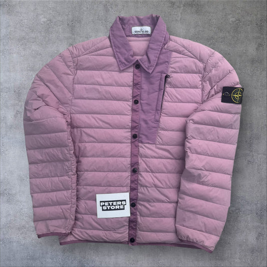 Stone Island Loom Woven Garment Dyed Puffer Jacket Medium RRP £575