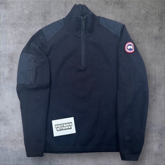 Canada Goose Merino Wool Quarter-Zip Navy Size MEDIUM RRP £450+