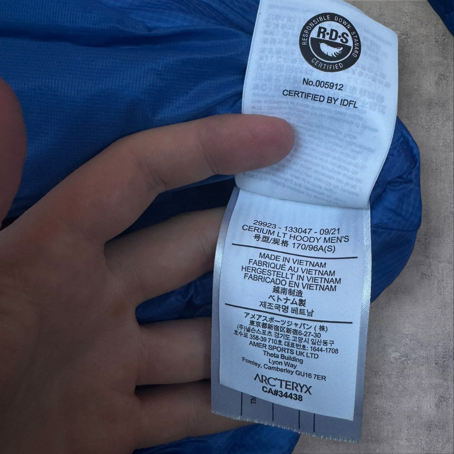 Arc’teryx Cerium Puffer Jacket Small Vitality Colourway RRP £300