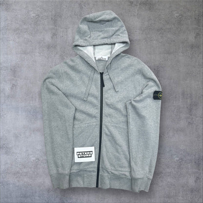 Stone Island Grey Zip Up Hoodie Large RRP £300