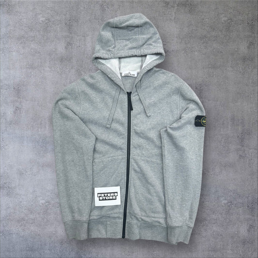 Stone Island Grey Zip Up Hoodie Large RRP £300