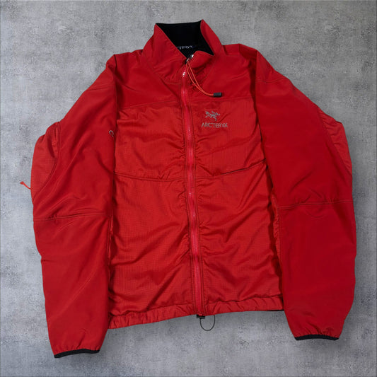 Vintage Arcteryx WINDSTOPPER Softshell Red Size XL RRP £300