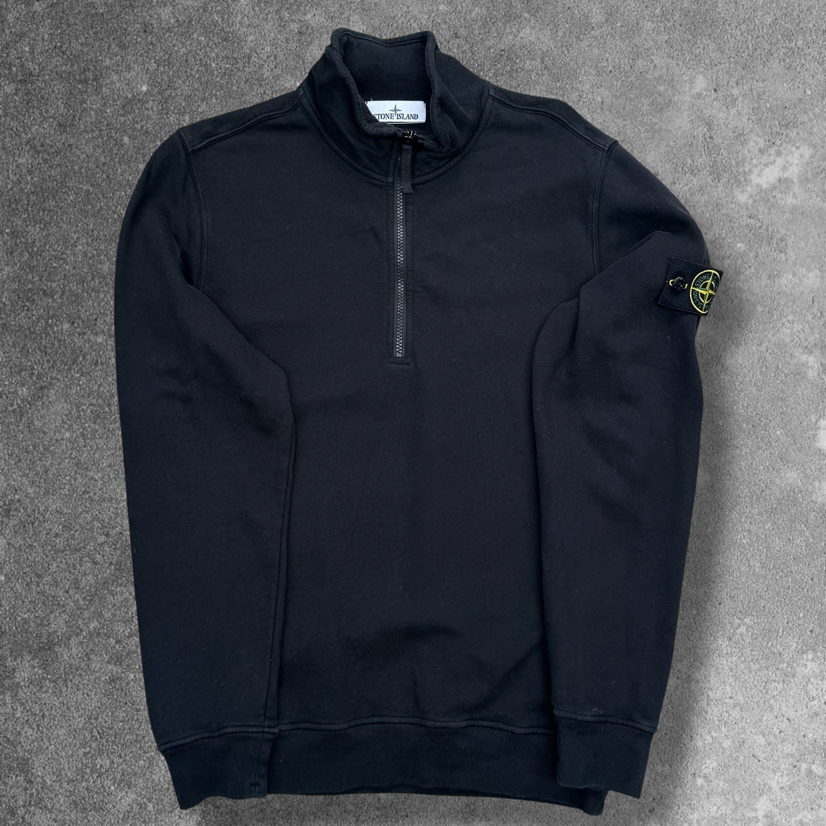 Stone Island Quarter Zip Medium Black RRP £245