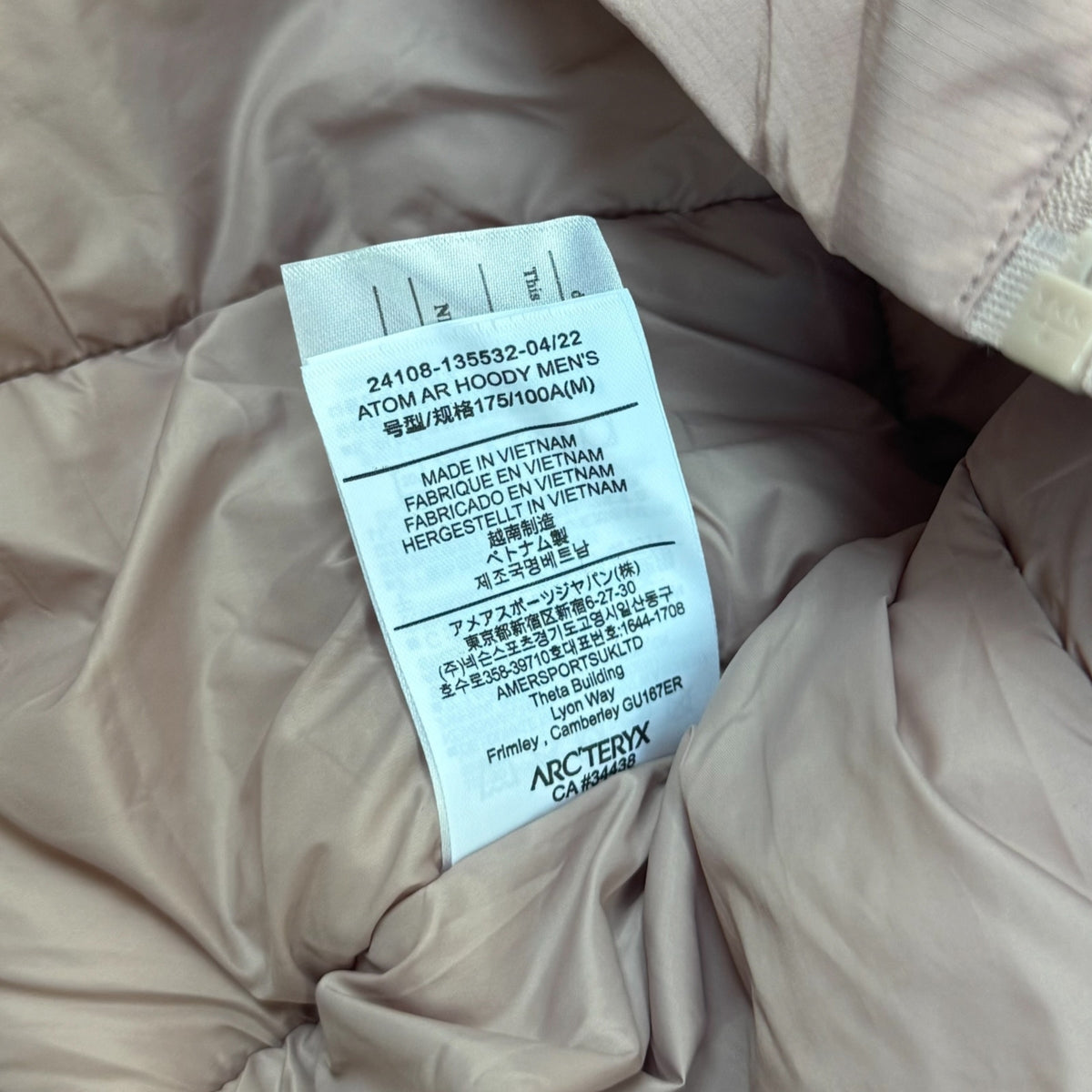 Arc'teryx Atom AR Men's Medium Salmon Pink 2022 RRP £300