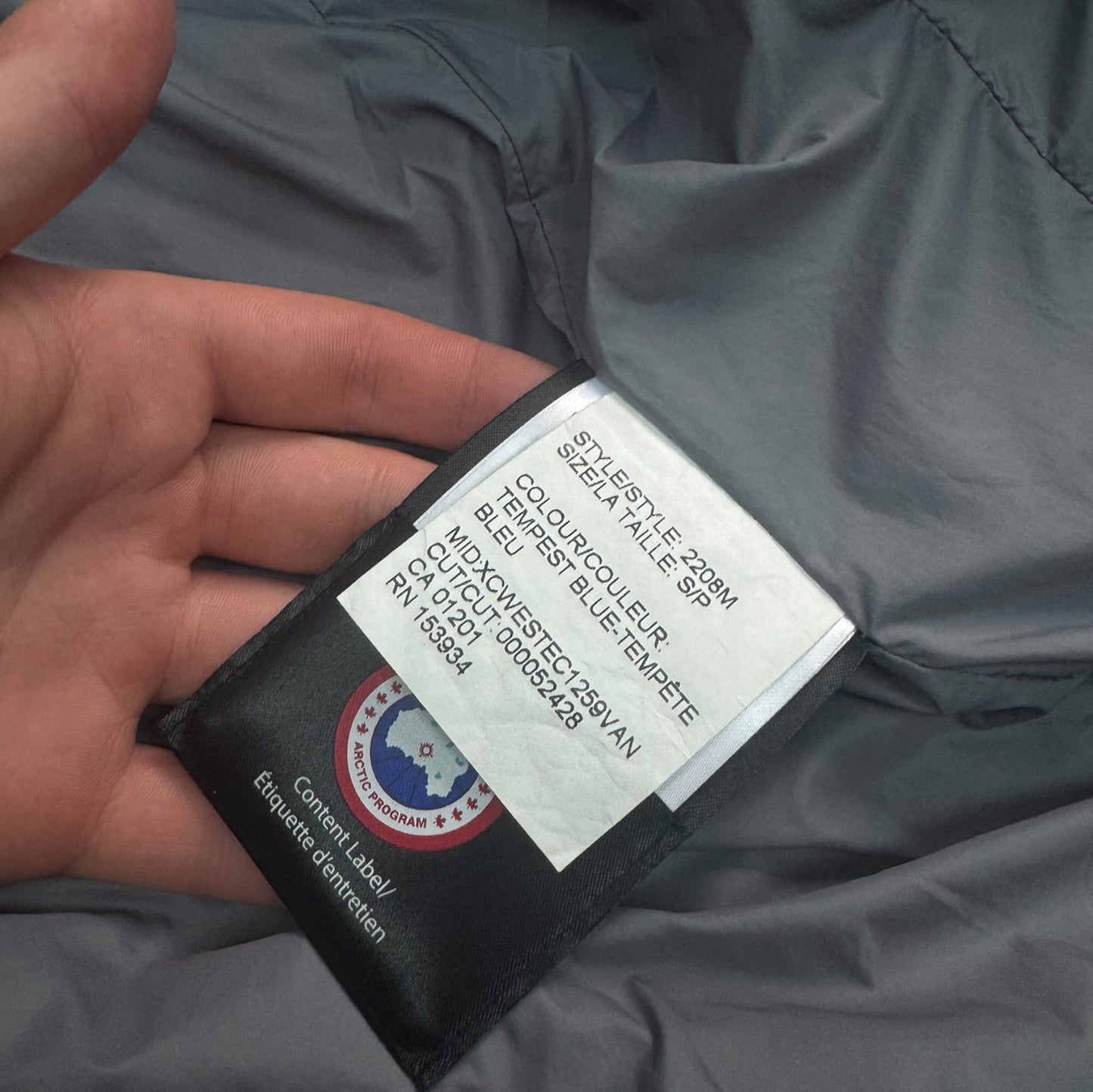 Canada Goose Cabri Hooded Puffer Jacket Men’s Small Blue RRP £850