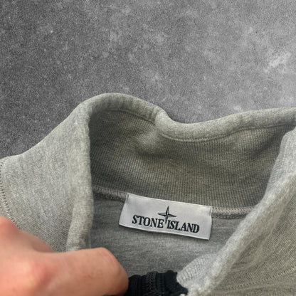 Stone Island Quarter Zip Pullover Grey Size Medium RRP £245