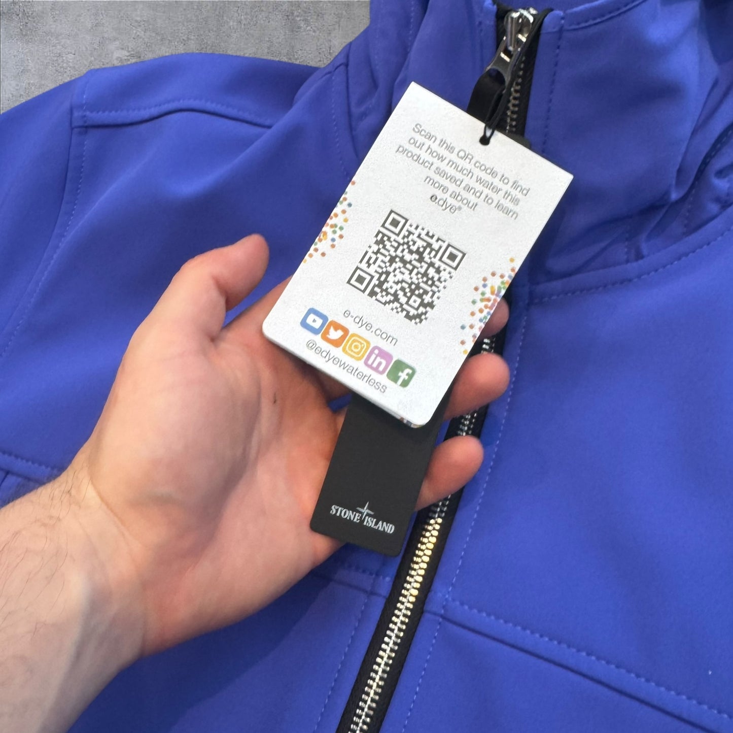 Stone Island Brand New With Tags Fleece Lined Softshell Ocean Blue XL BNWT RRP £675