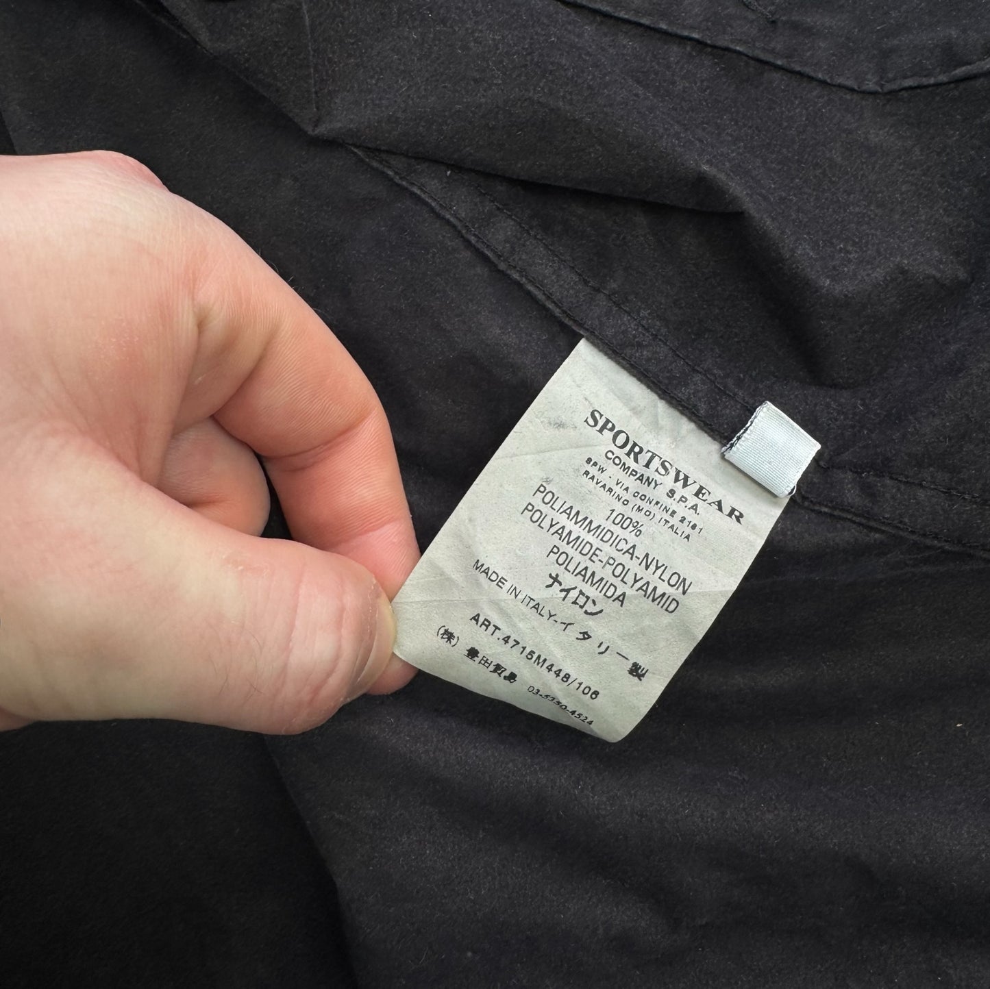 Stone Island Vintage Nylon Zip Up Jacket Black Men’s Medium RRP £495