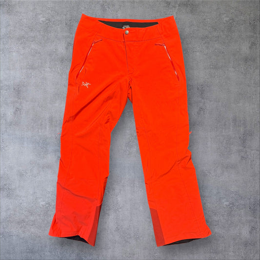 Arc’teryx Goretex Sabre Ski Trousers Womens Size 12 Orange RRP £400