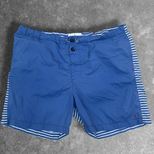 Stone Island Marina Shorts Large Blue Red Star RRP £150