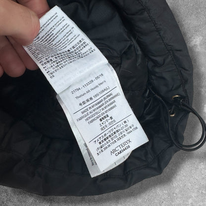 Arc'teryx Thorium AR Puffer Large Black Insulated RRP £400