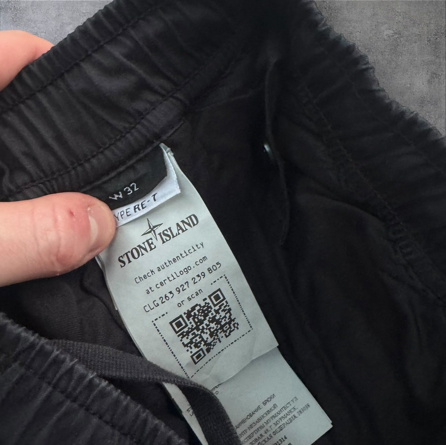 Stone Island Elasticated Cargo Trousers Black Size 32 Waist RRP £450