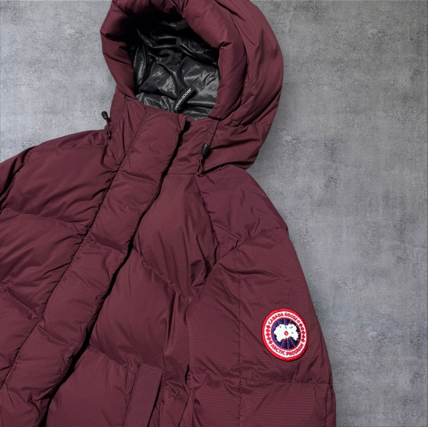Canada Goose Long Puffer Jacket Women’s Size Small Burgundy RRP £995