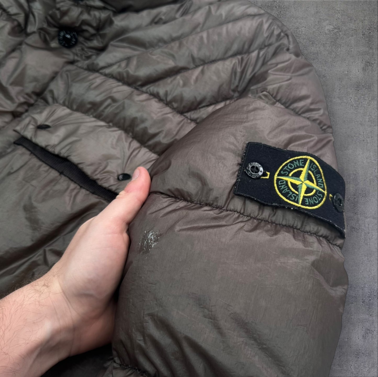 Stone Island Garment Dyed Down Jacket Large RRP £750