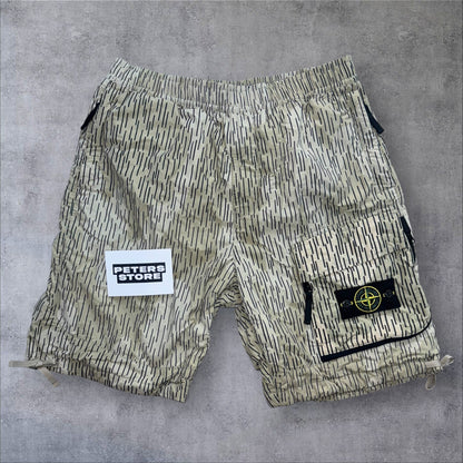 Stone Island 33W Rain Camo Shorts Elasticated Waist RRP £325