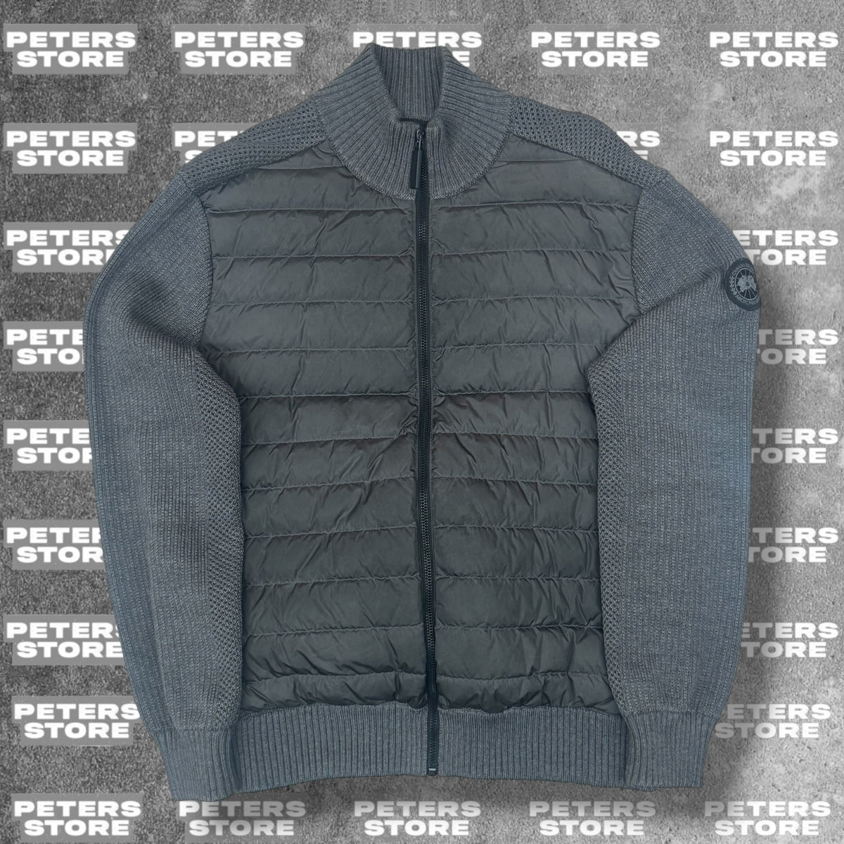 Canada Goose HyBridge Knit Jacket Black Label Iron Grey Men's Large
