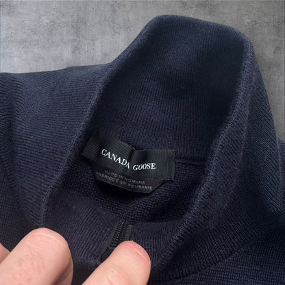 Canada Goose Merino Wool Quarter Zip Navy Size XL RRP £455