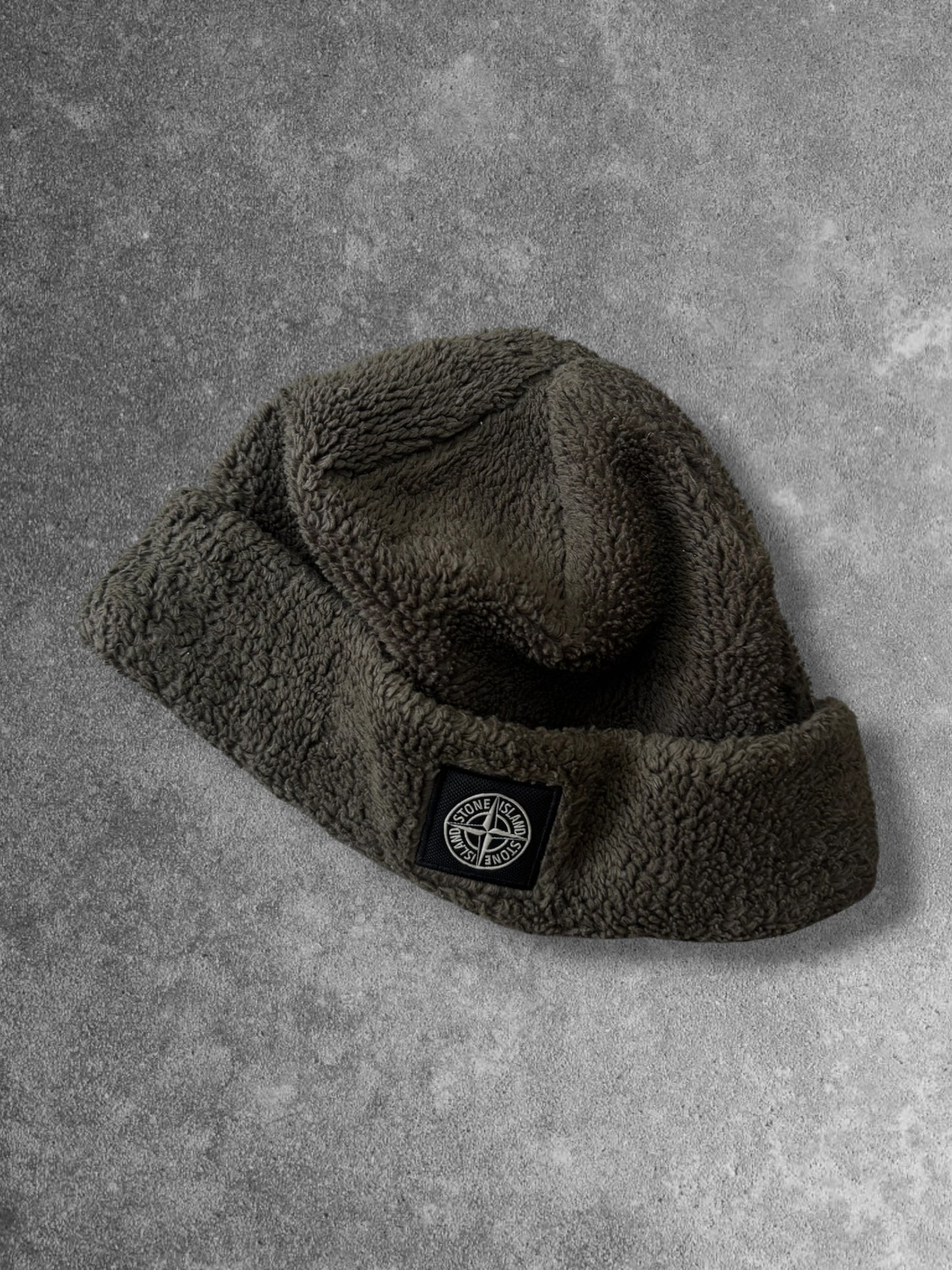 Stone Island Teddy Fleece Beanie Medium Brown RRP £120