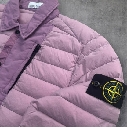 Stone Island Loom Woven Garment Dyed Puffer Jacket Medium RRP £575