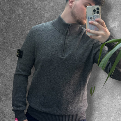 Stone Island Knit Quarter Zip Jumper XL RRP £275
