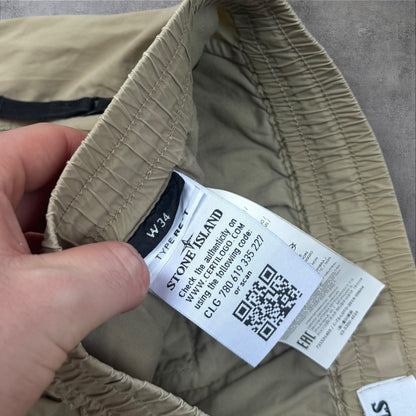 Stone Island Cargos 34W Tan Elastic Waist RRP £395