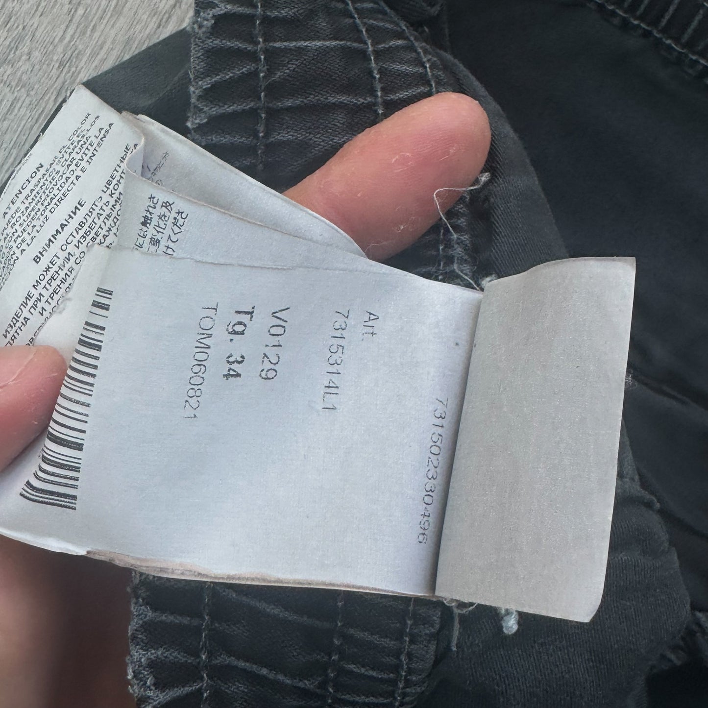Stone Island Garment Wash Cargos W34 Grey V0129 RRP £350