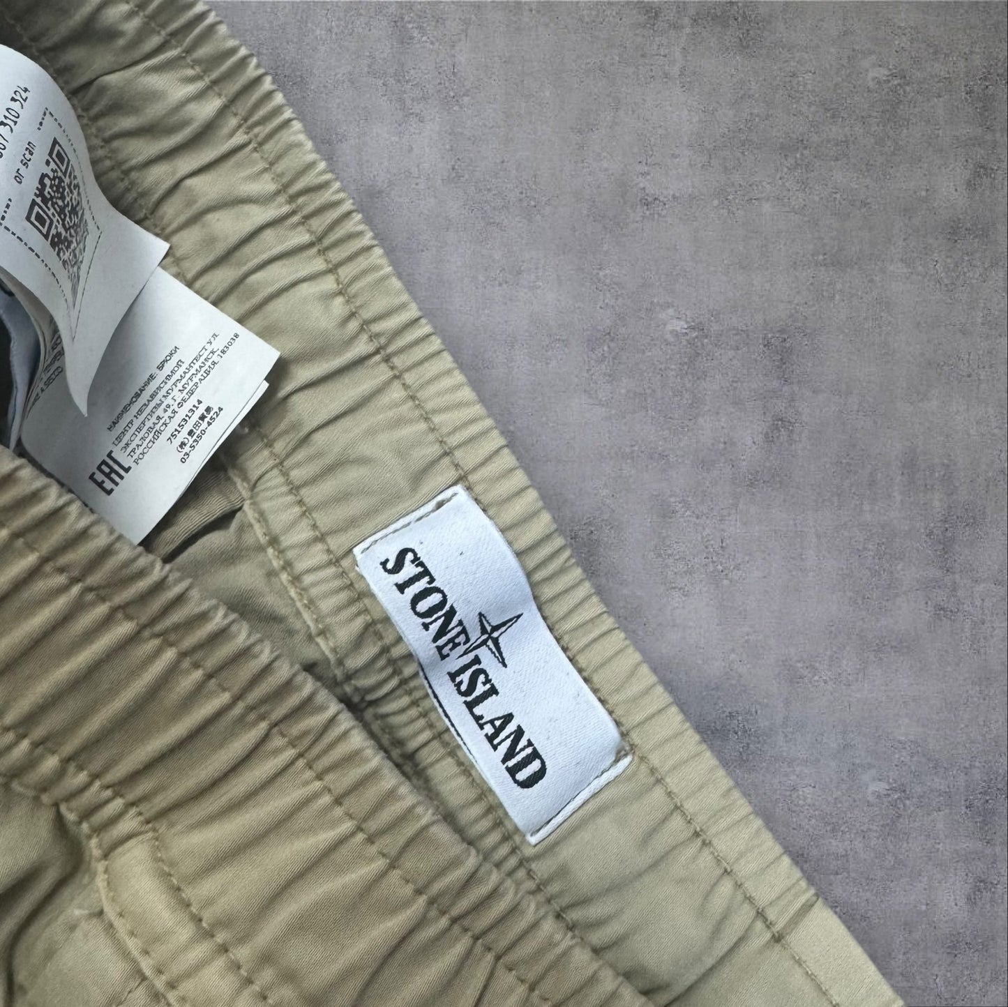 Stone Island Cargos 34W Tan Elastic Waist RRP £395